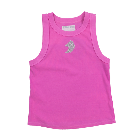Bling Wolf Tank - Pink and Silver