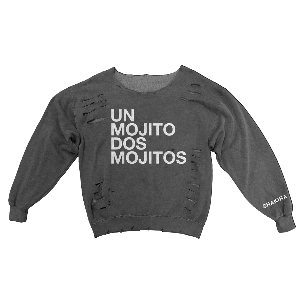 Un Mojito Dos Mojitos Destroyed Women's Sweatshirt